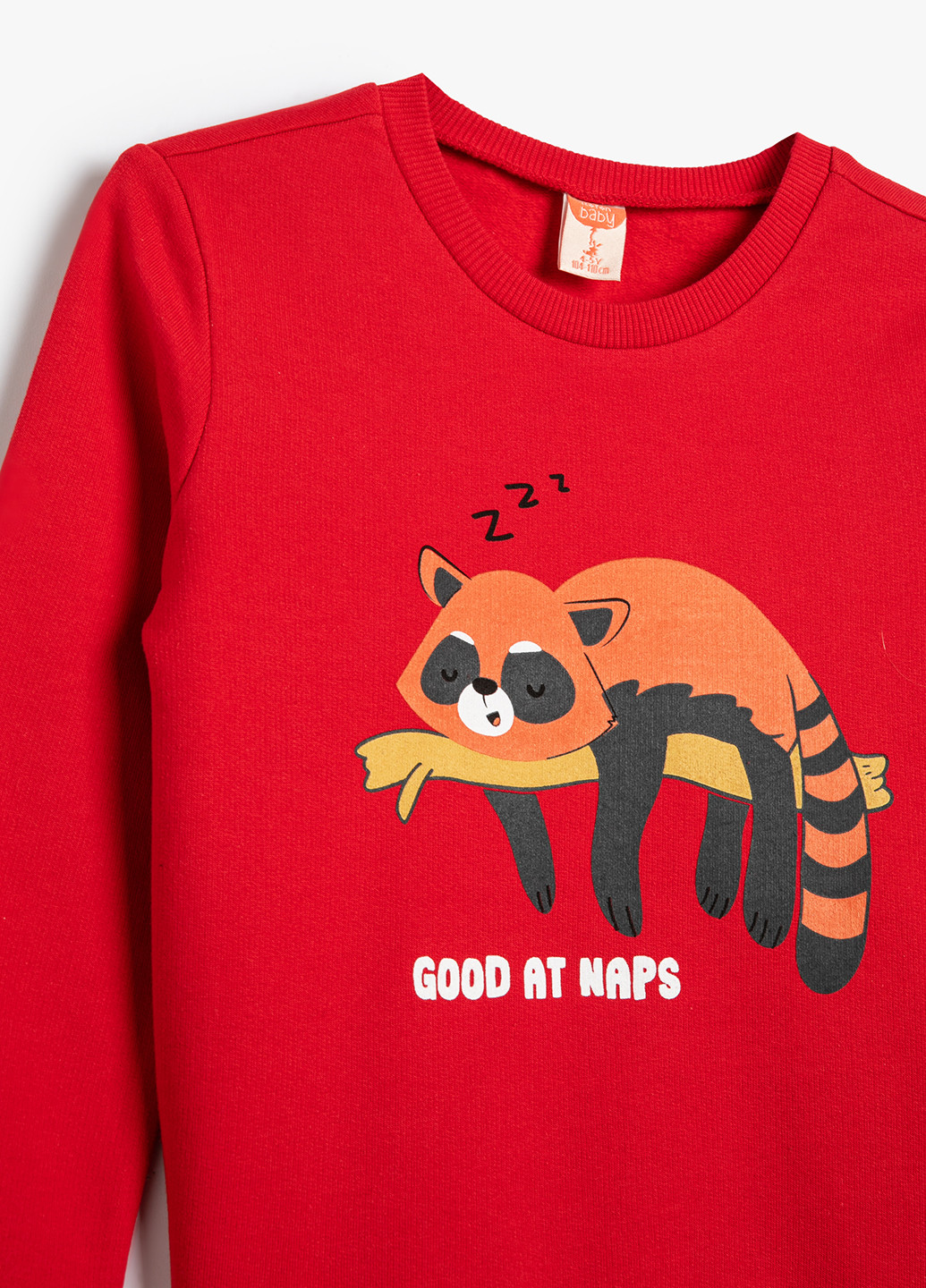 KOTON свитшот рисунок красный кэжуал хлопок