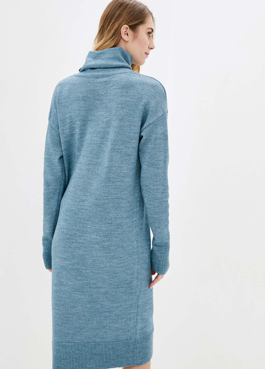 Серо-голубое кэжуал платье платье-свитер Sewel меланжевое
