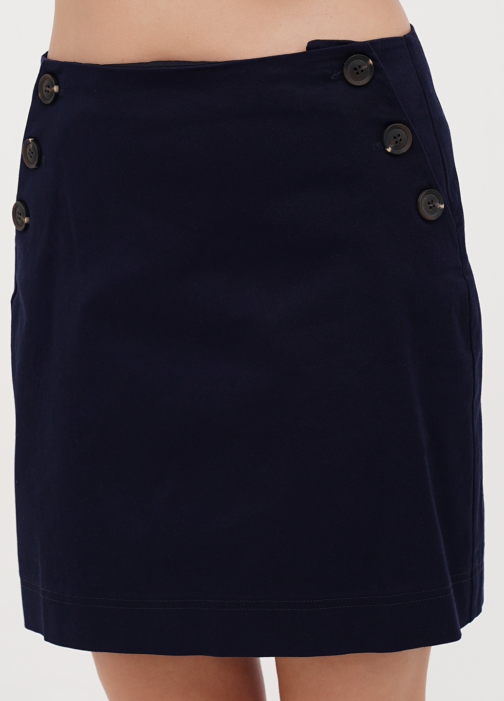Темно-синяя кэжуал однотонная юбка Boden а-силуэта (трапеция)