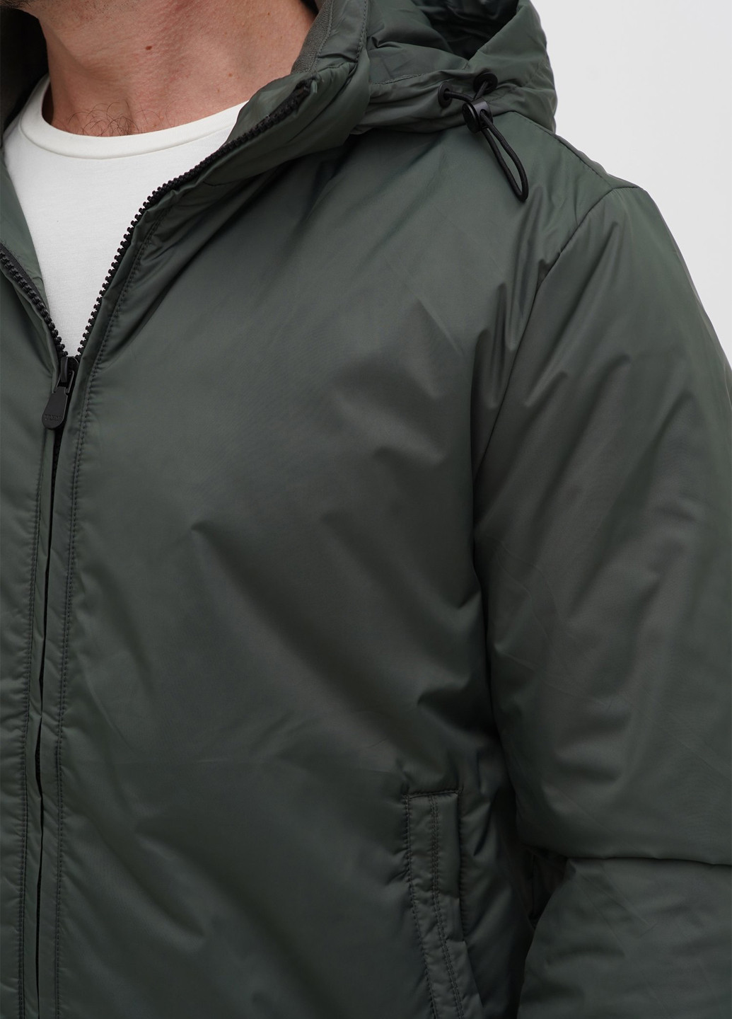 Серо-зеленая демисезонная куртка Trend Collection