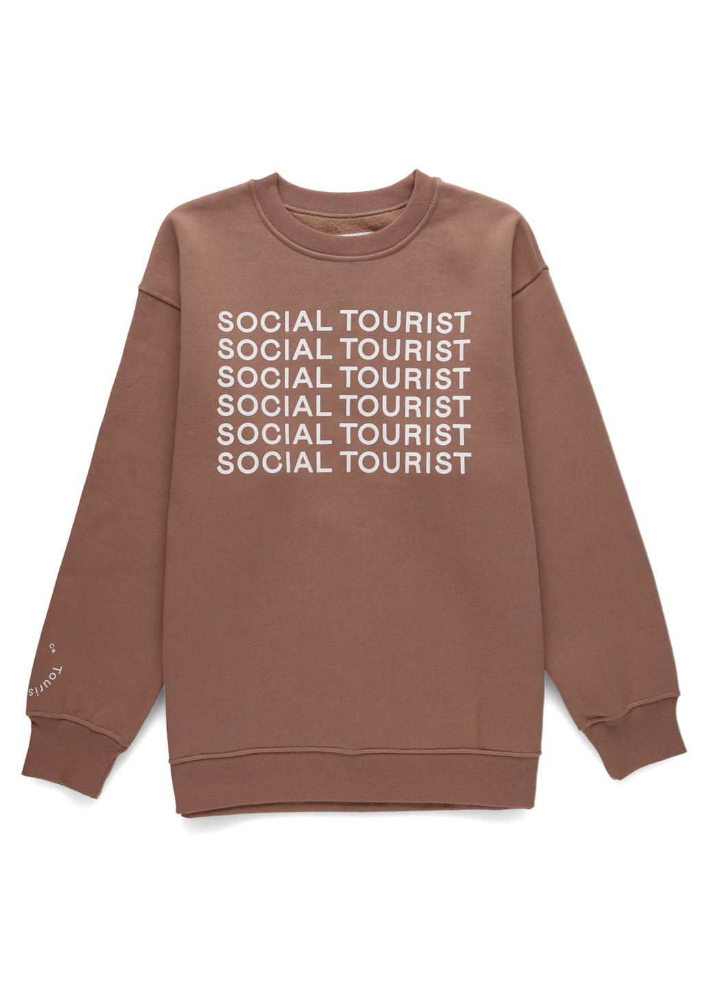 Темно-бежевий світшот Hollister напис без декору (340310826)