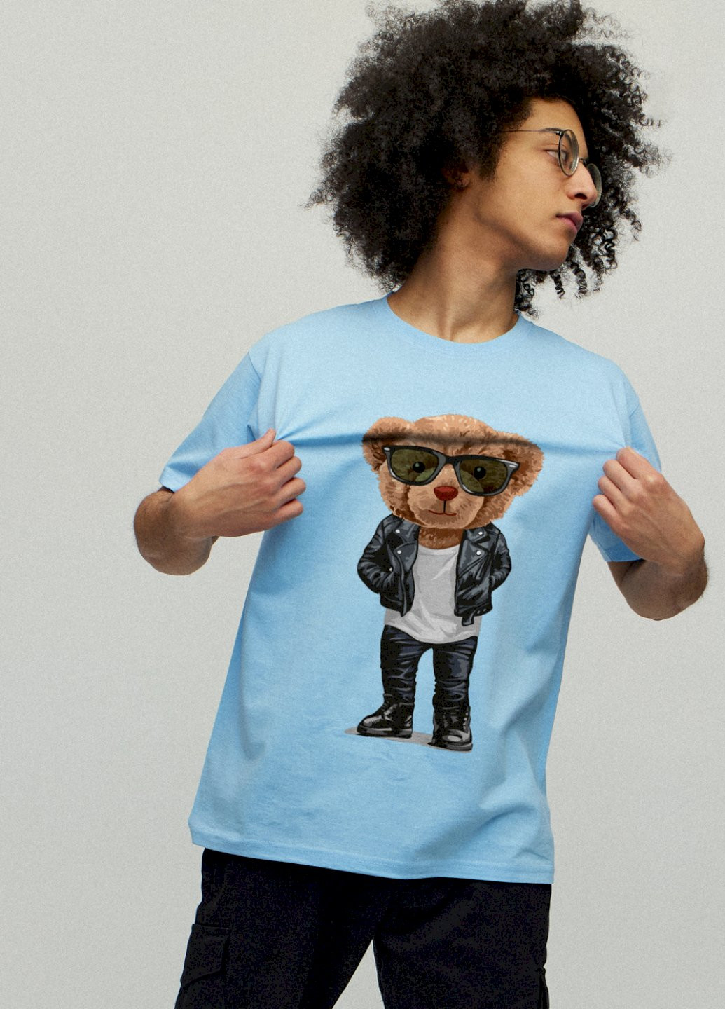 Блакитна футболка чоловіча YAPPI