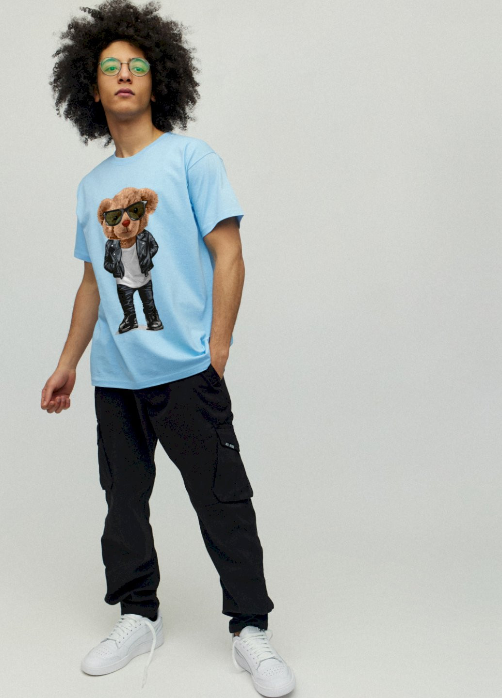 Блакитна футболка чоловіча YAPPI