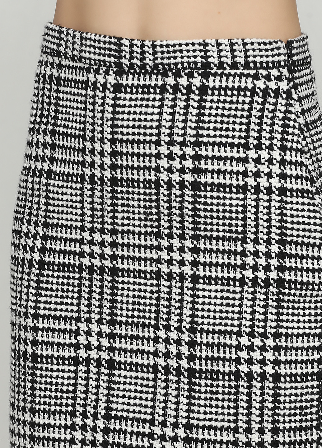 Черно-белая кэжуал в клетку юбка BRANDTEX COPENHAGEN