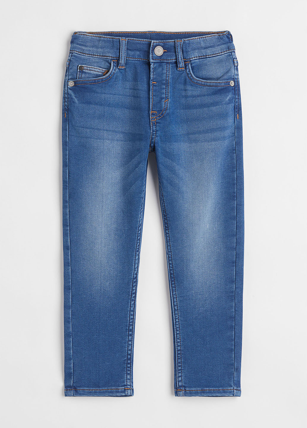 Синие демисезонные зауженные джинсы H&M