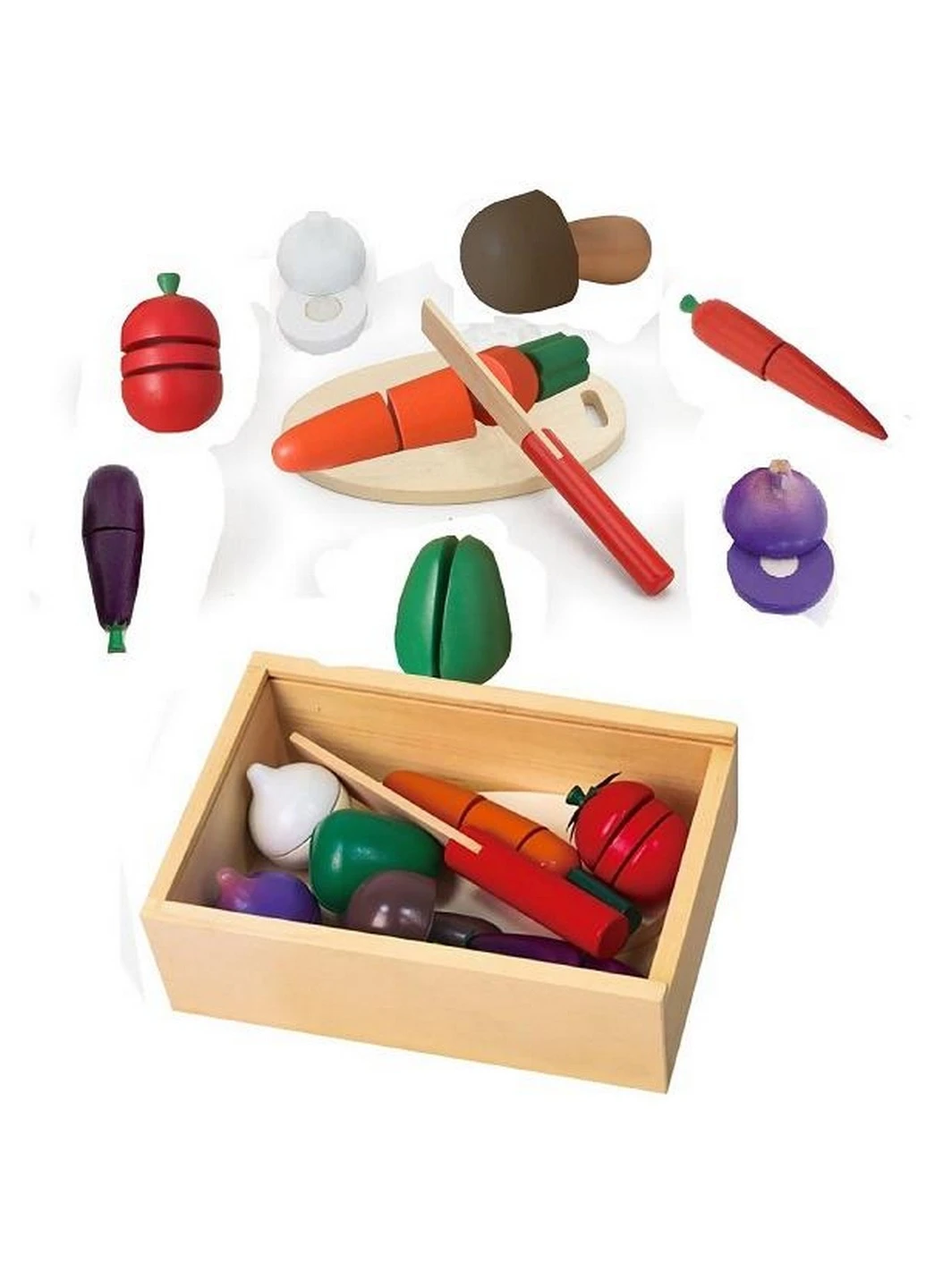 Дитячий набір Овочі 21,3х14х6,5 см Viga Toys (228856944)