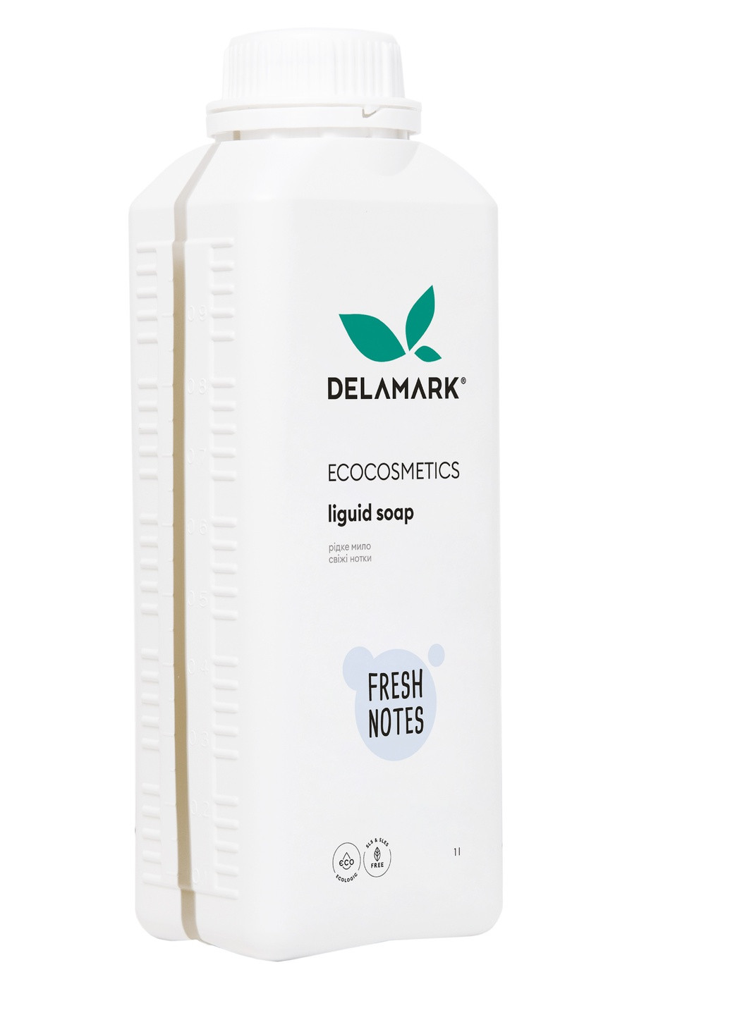 Жидкое мыло Свежие нотки 1 л (4820152331939) DeLaMark (255265320)
