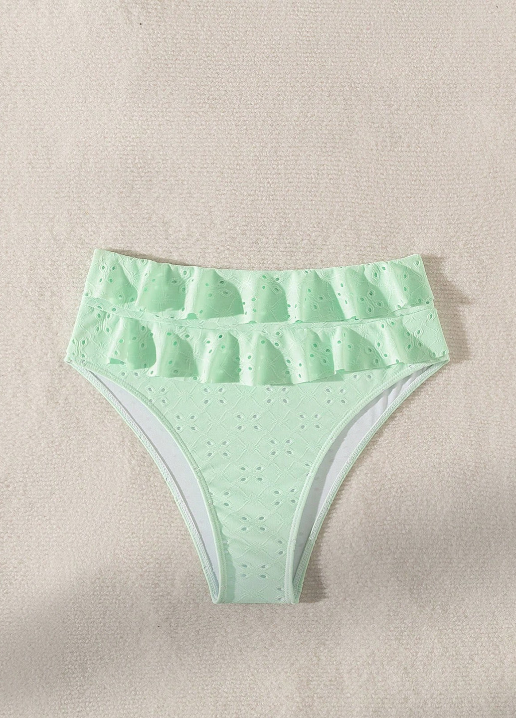 Мятные купальные трусики-плавки однотонные SHEIN