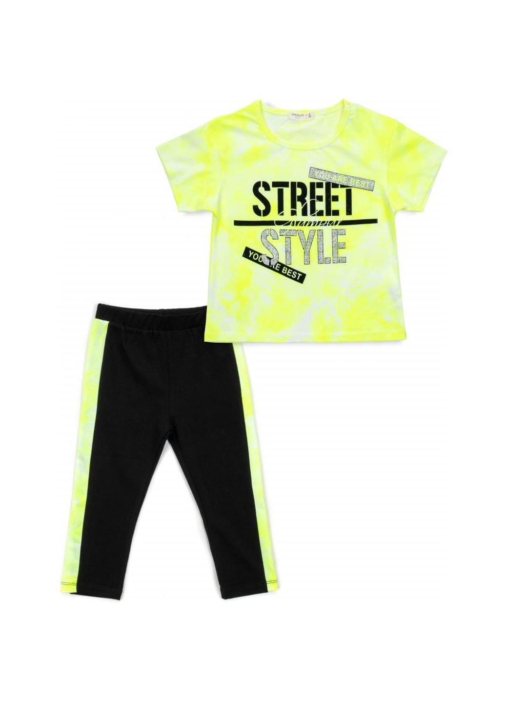 Черный демисезонный набор детской одежды street style (15979-128g-green) Breeze