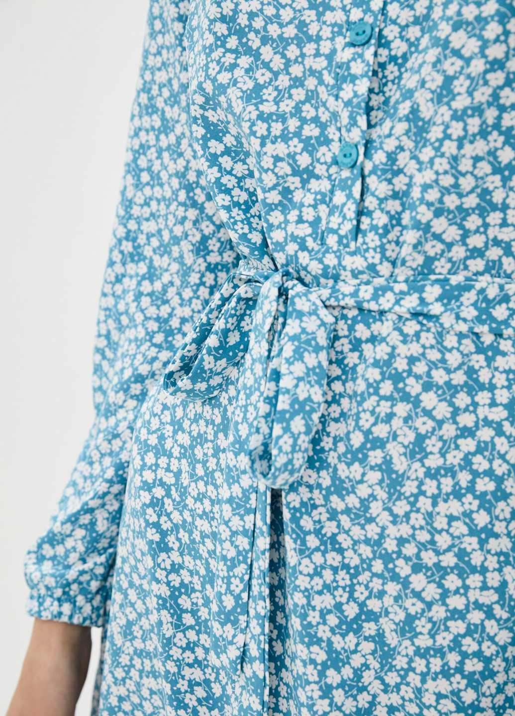 Синее кэжуал платье spirit Garne с цветочным принтом