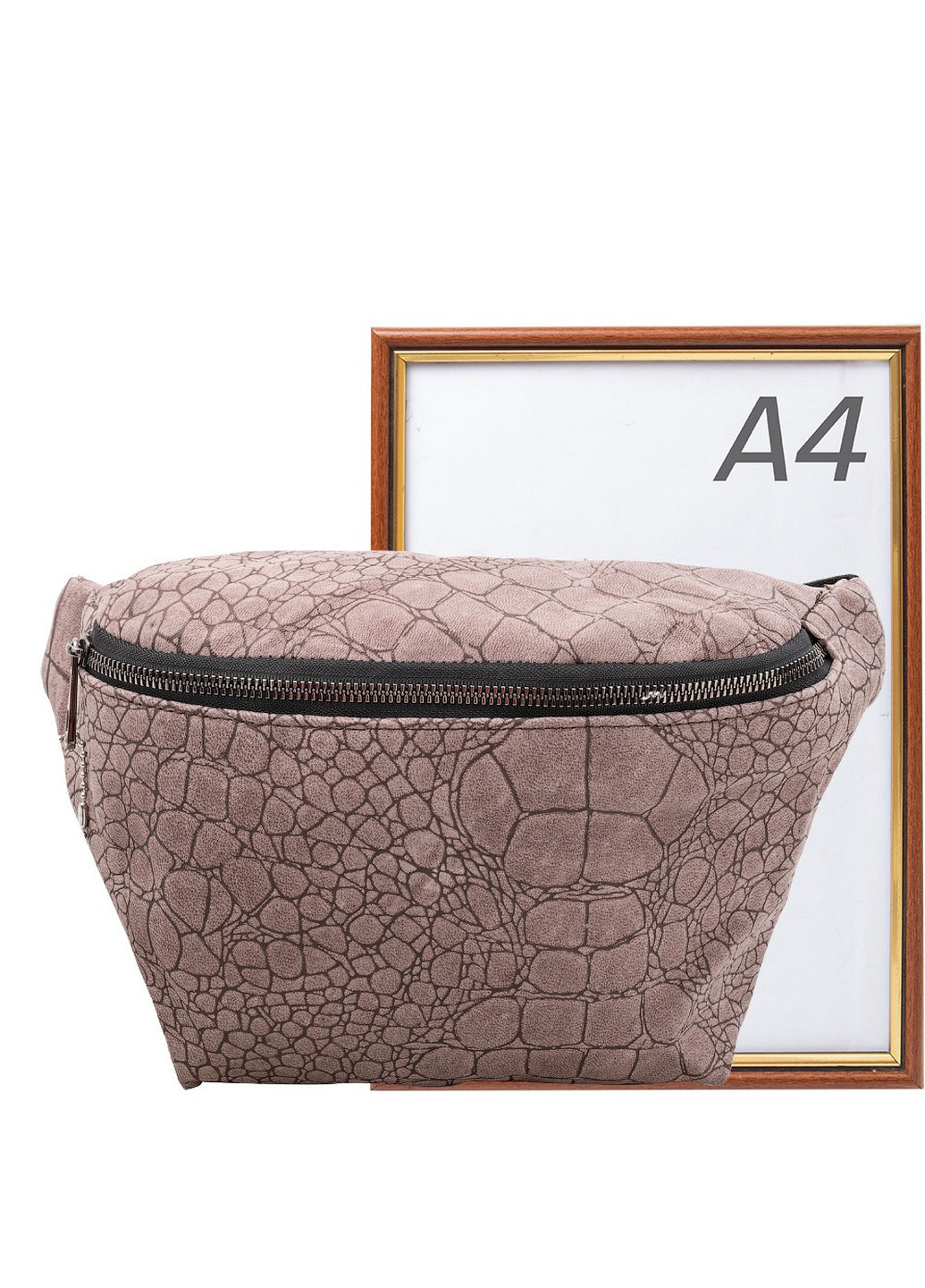 Шкіряна поясна сумка-бананка жіноча 31х16х7 см Trix Trux (207907519)