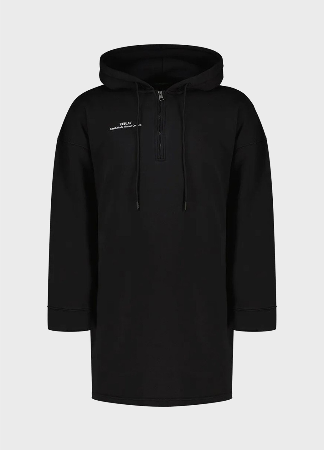 Чорна кежуал сукня сукня-худі Replay з написами