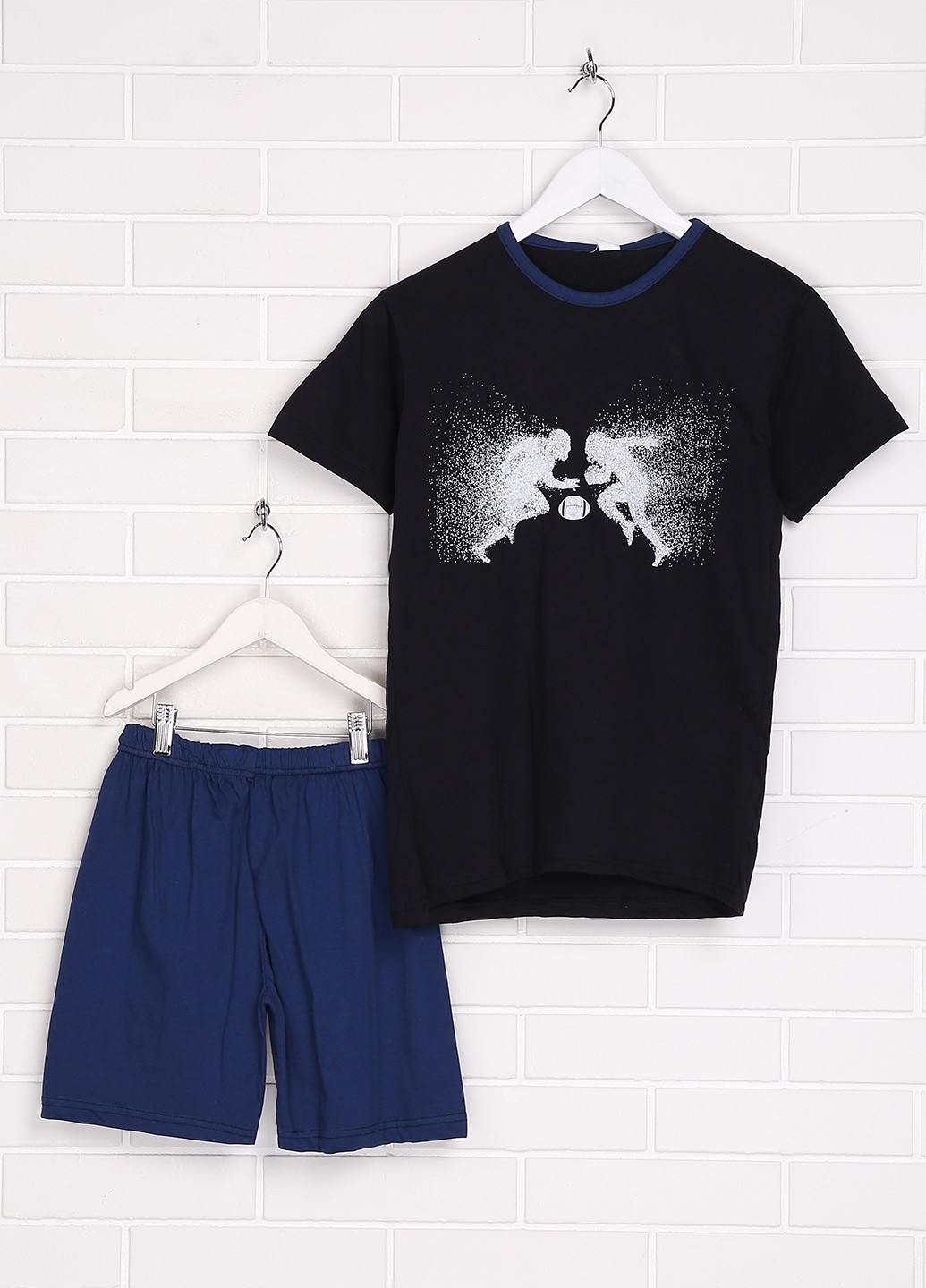 Синий демисезонный комплект (футболка, шорты) Adalya