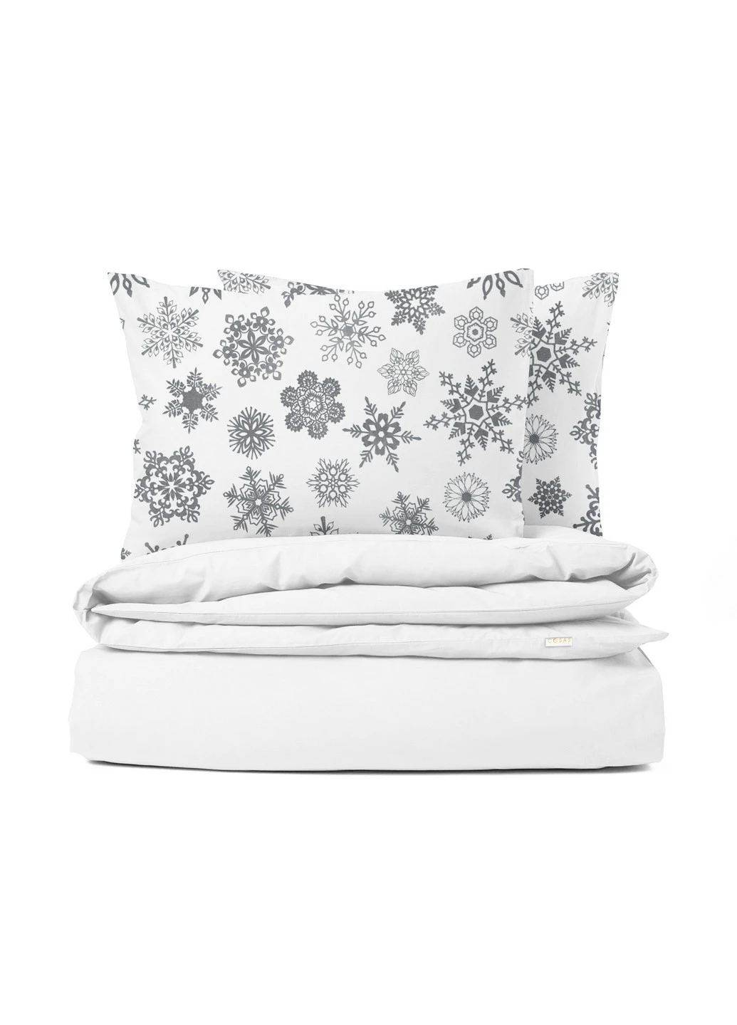 Подростковый комплект RANFORS WHITE SNOWFLAKES GREY (пододеяльник 160х220 см, простынь 90х200х20 см, наволочка 50х70 см) Cosas (251413581)