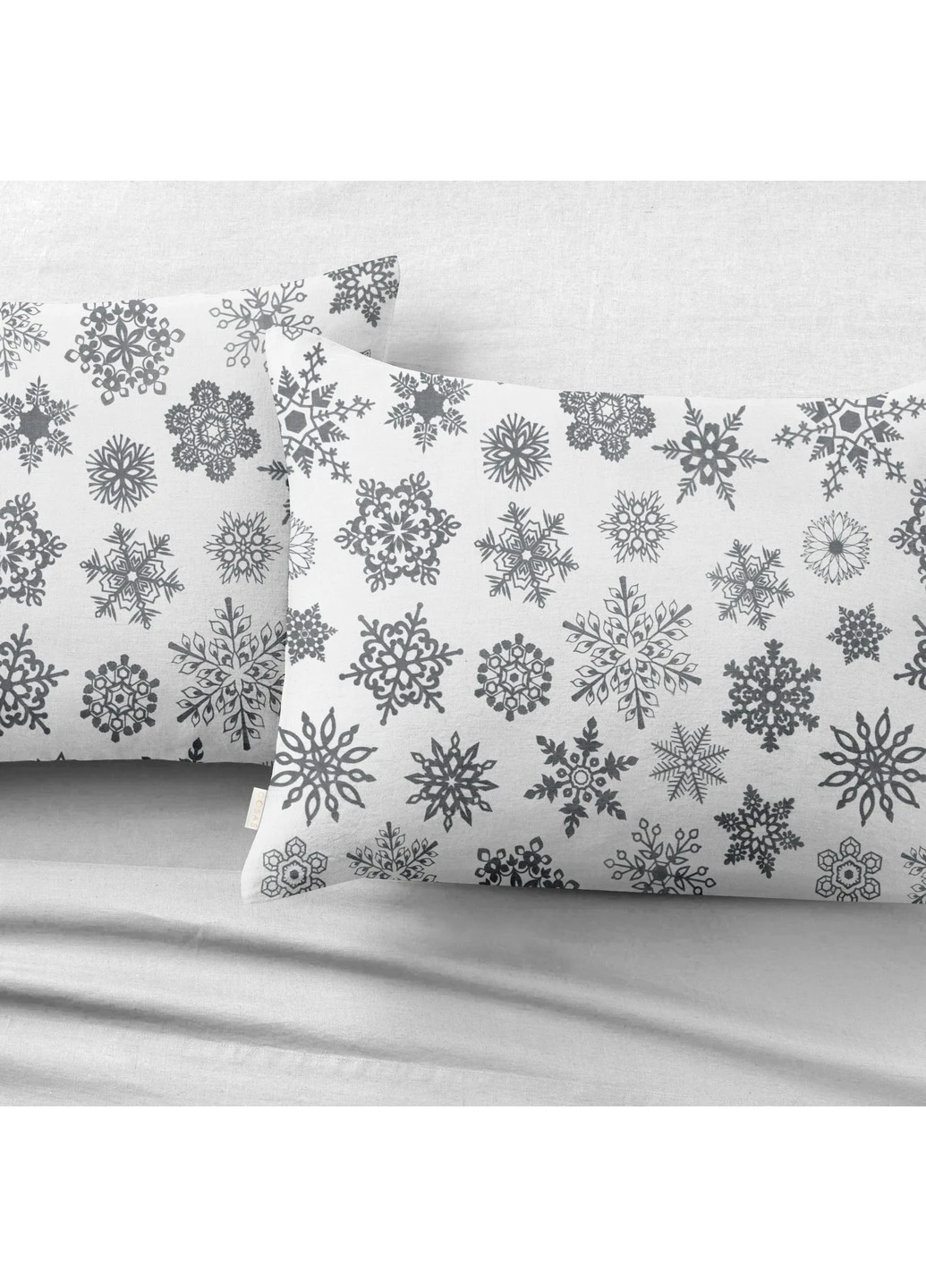 Подростковый комплект RANFORS WHITE SNOWFLAKES GREY (пододеяльник 160х220 см, простынь 90х200х20 см, наволочка 50х70 см) Cosas (251413581)