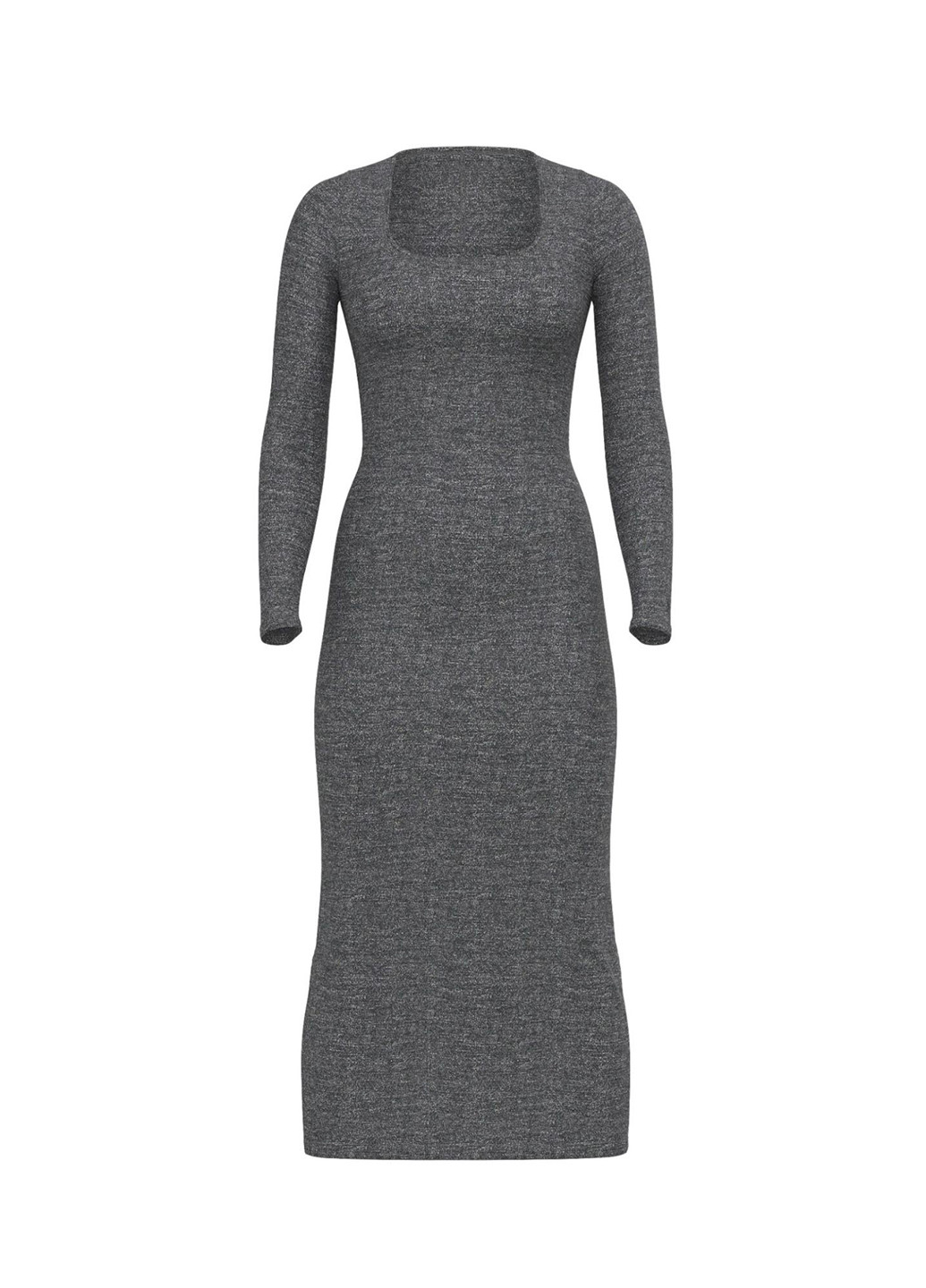 Серое домашнее, кэжуал платье платье-водолазка Victoria's Secret меланжевое