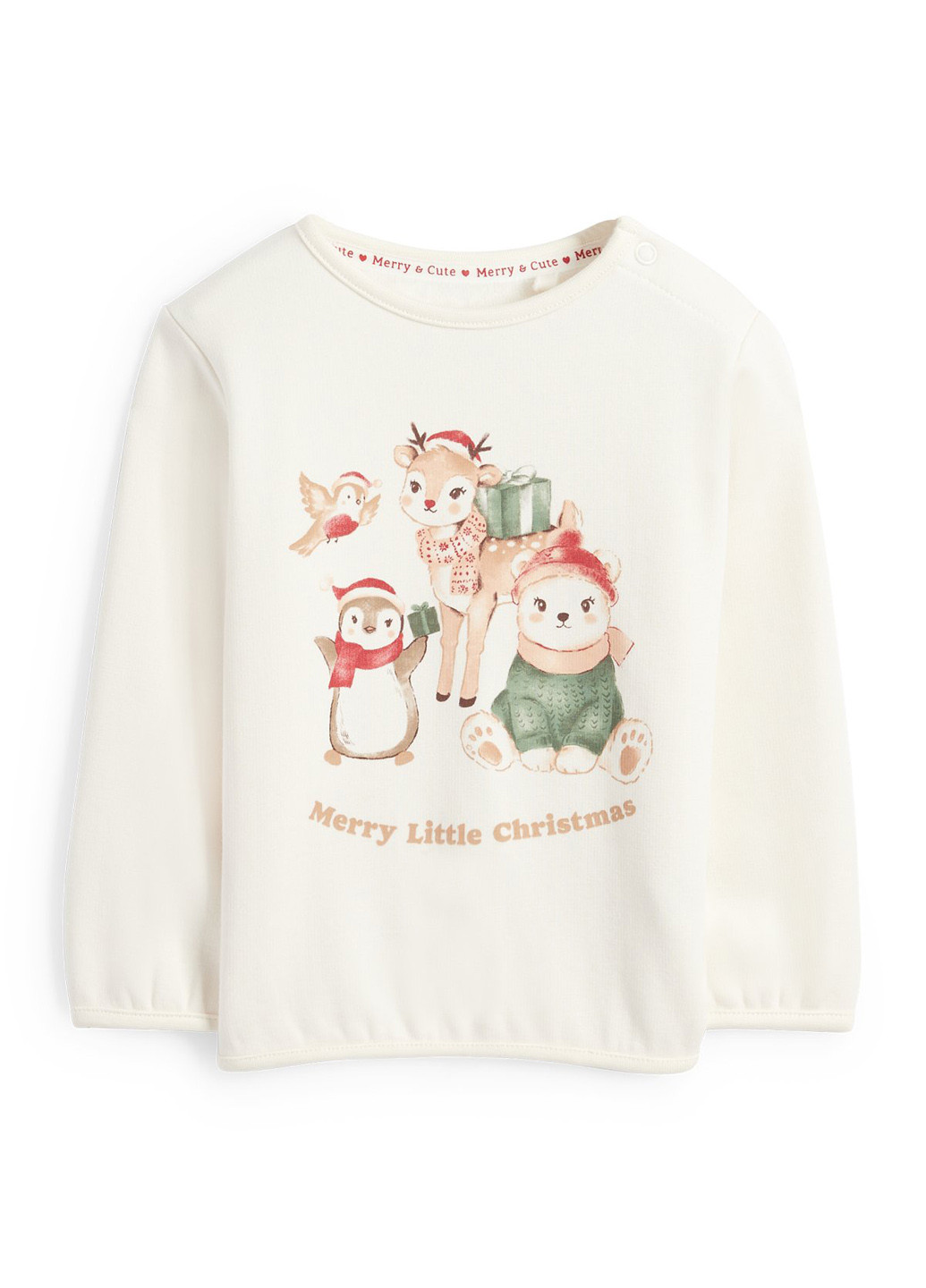 Молочний демісезонний лонгслів C&A