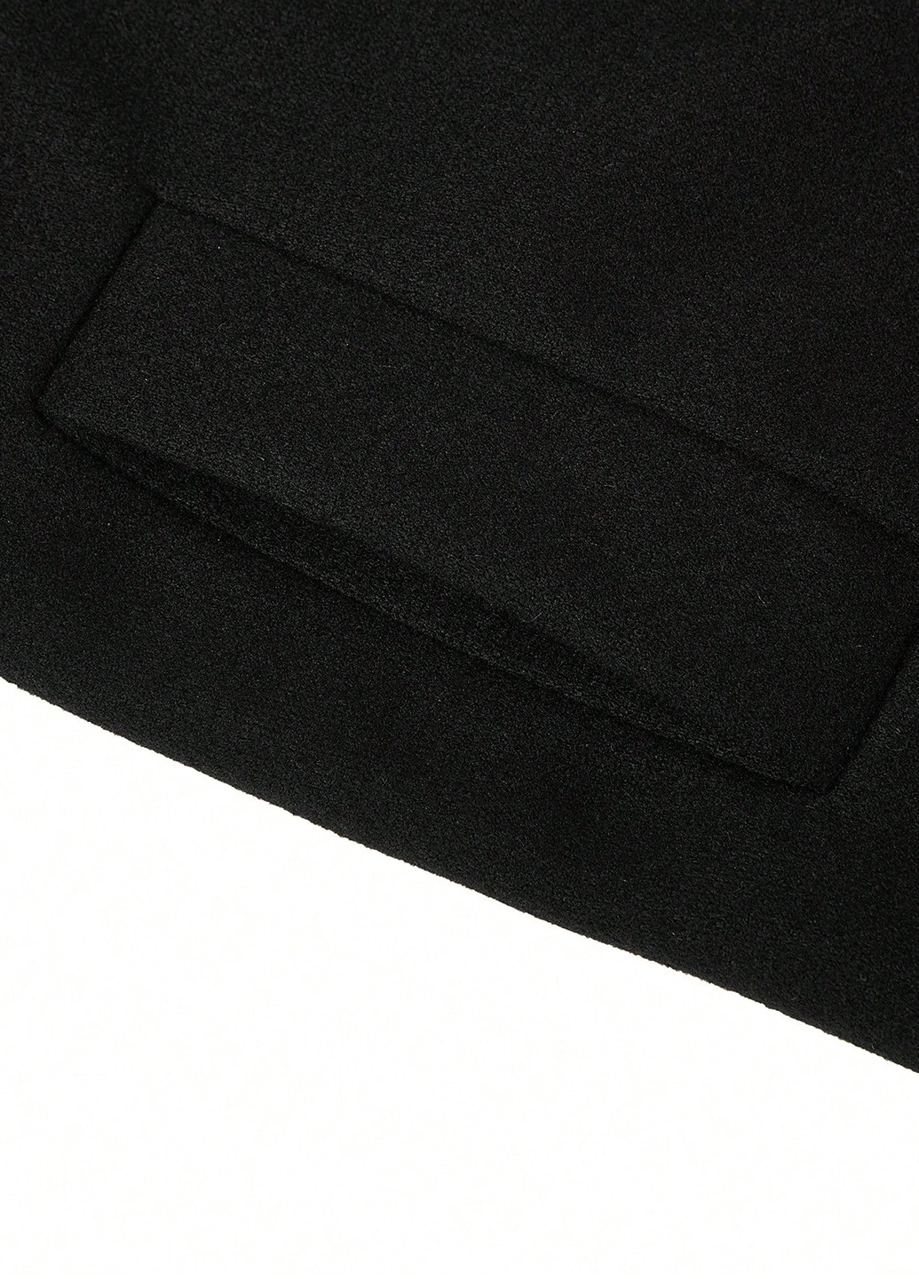 Чорне Кежуал напівпальто двобортне SHEIN однотонне