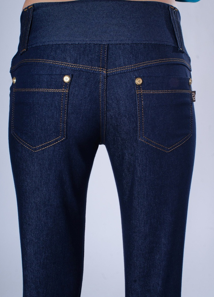 Темно-синие джинсовые демисезонные прямые брюки To Be