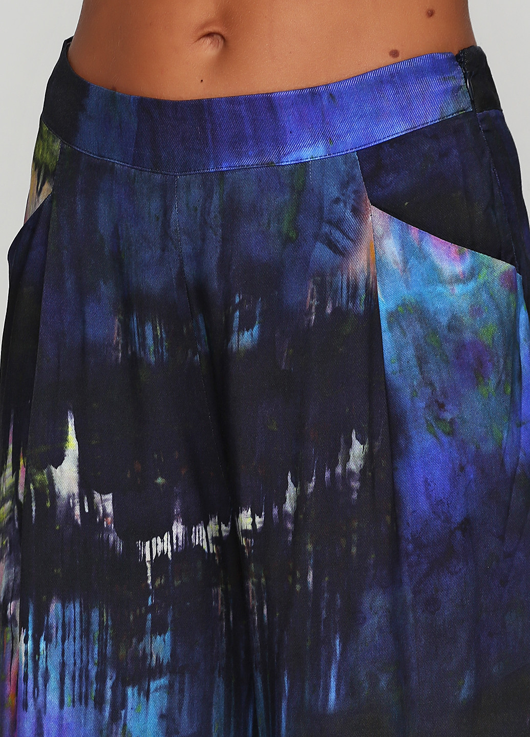 Костюм (блуза, брюки) BGN брючный абстрактный тёмно-синий кэжуал