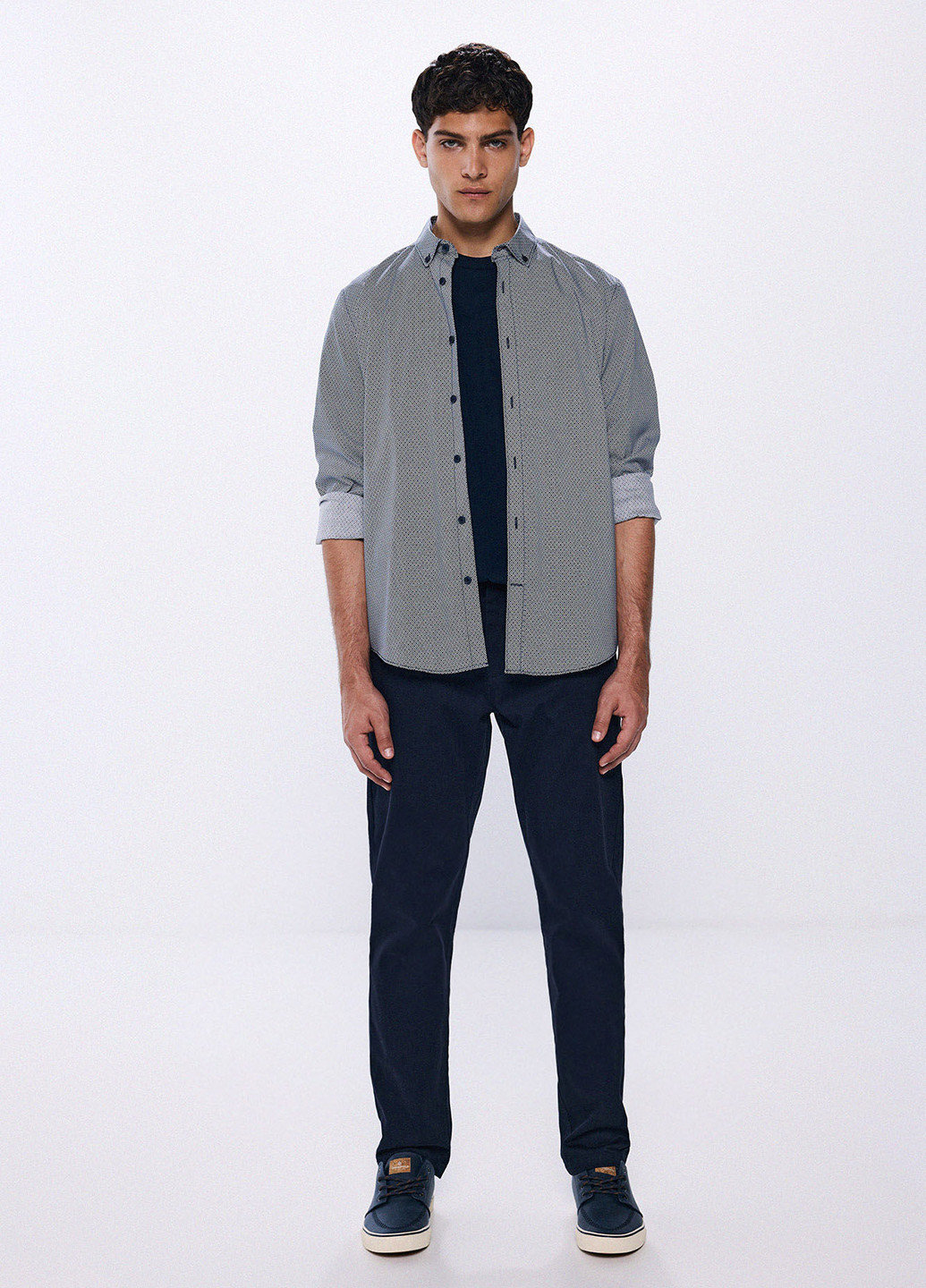 Цветная классическая, кэжуал рубашка с геометрическим узором Springfield