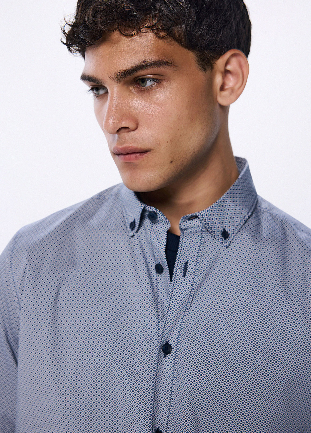 Цветная классическая, кэжуал рубашка с геометрическим узором Springfield