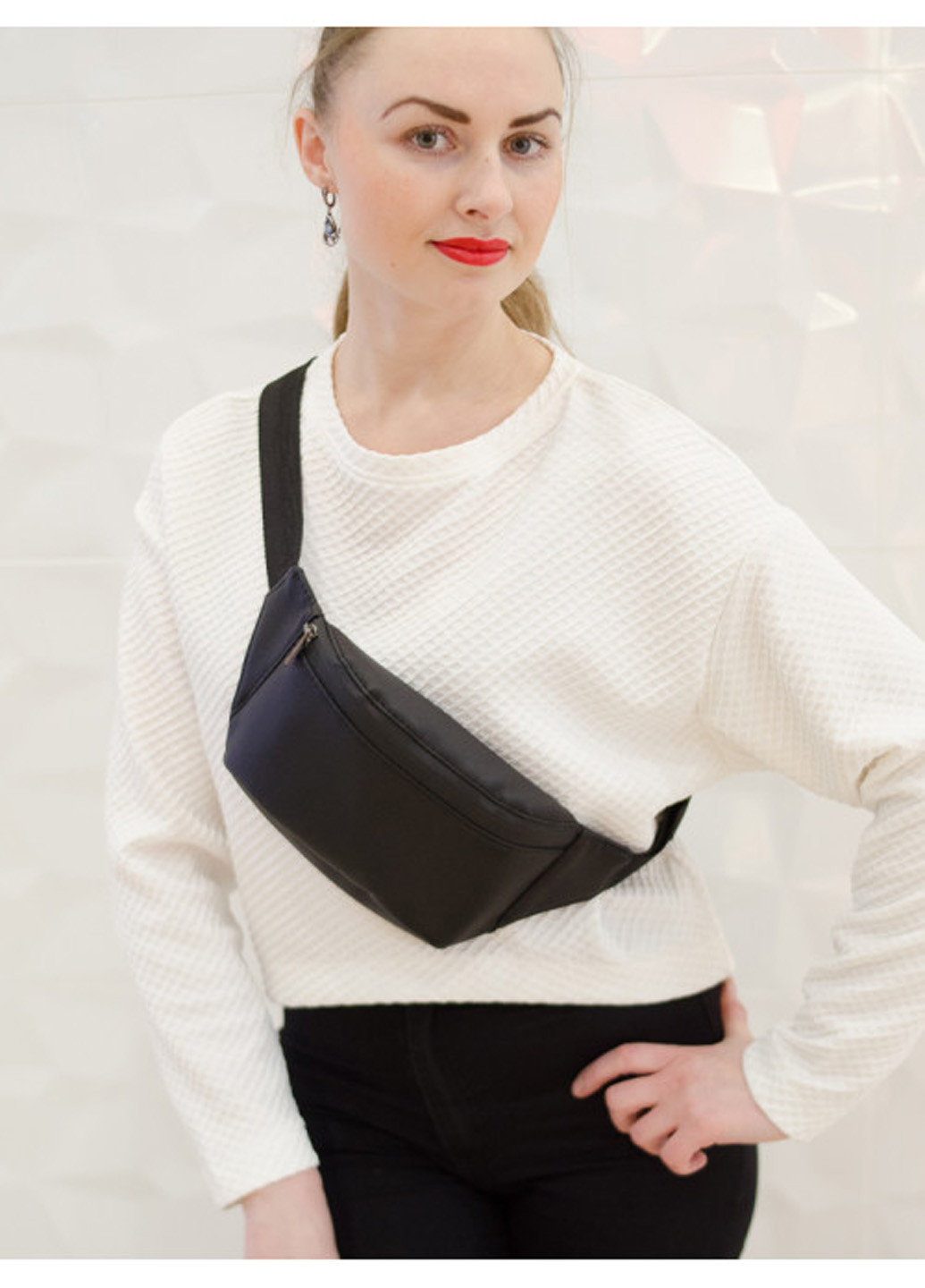 Жіноча сумка на пояс (бананка) 22х12х4 см Sambag (210478556)