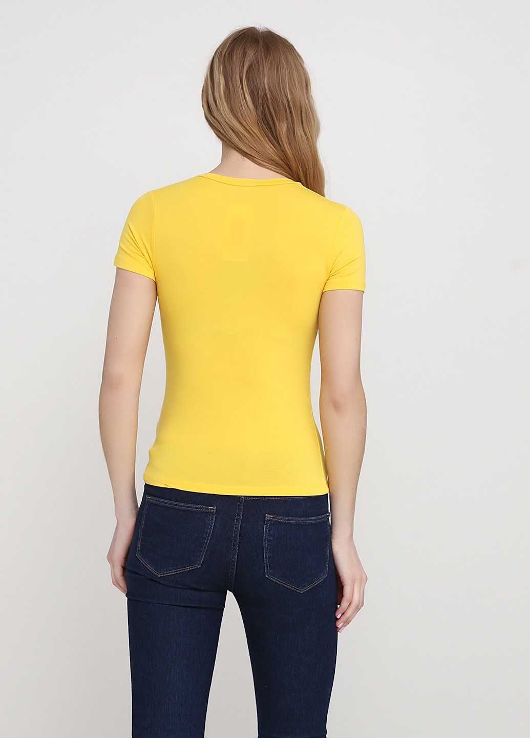 Желтая летняя футболка Rojanu
