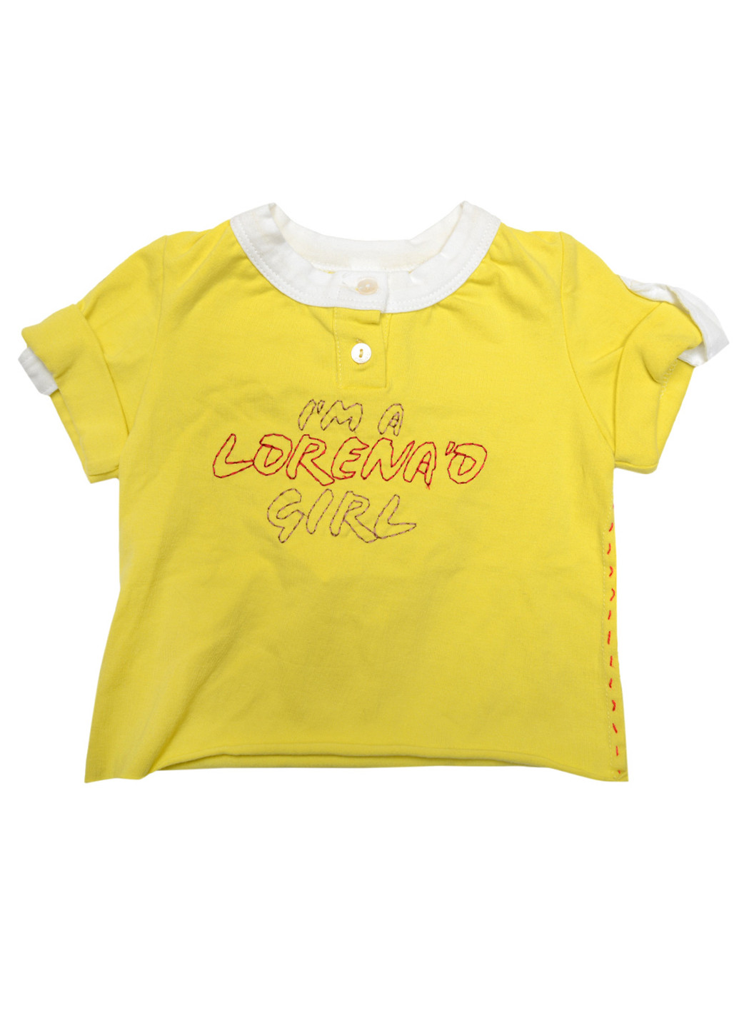 Желтая летняя футболка с коротким рукавом LO Baby