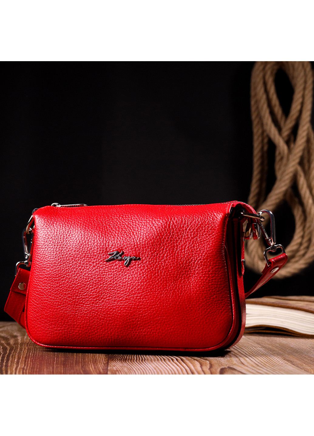 Сучасна жіноча сумка на плече 23х14х6 см Karya (254595044)