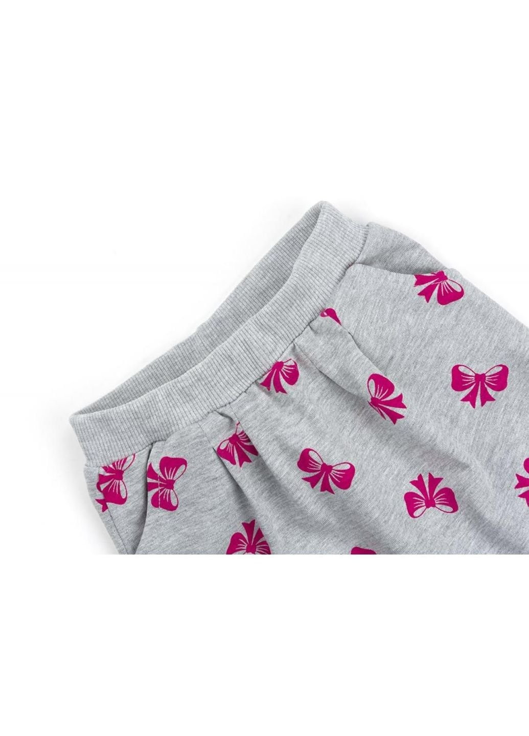 Серый демисезонный костюм десткий с бантиками (10527-80g-gray) Breeze