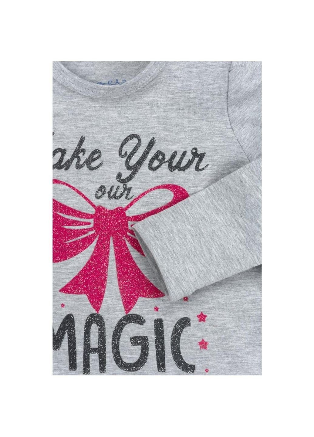 Серый демисезонный костюм десткий с бантиками (10527-80g-gray) Breeze