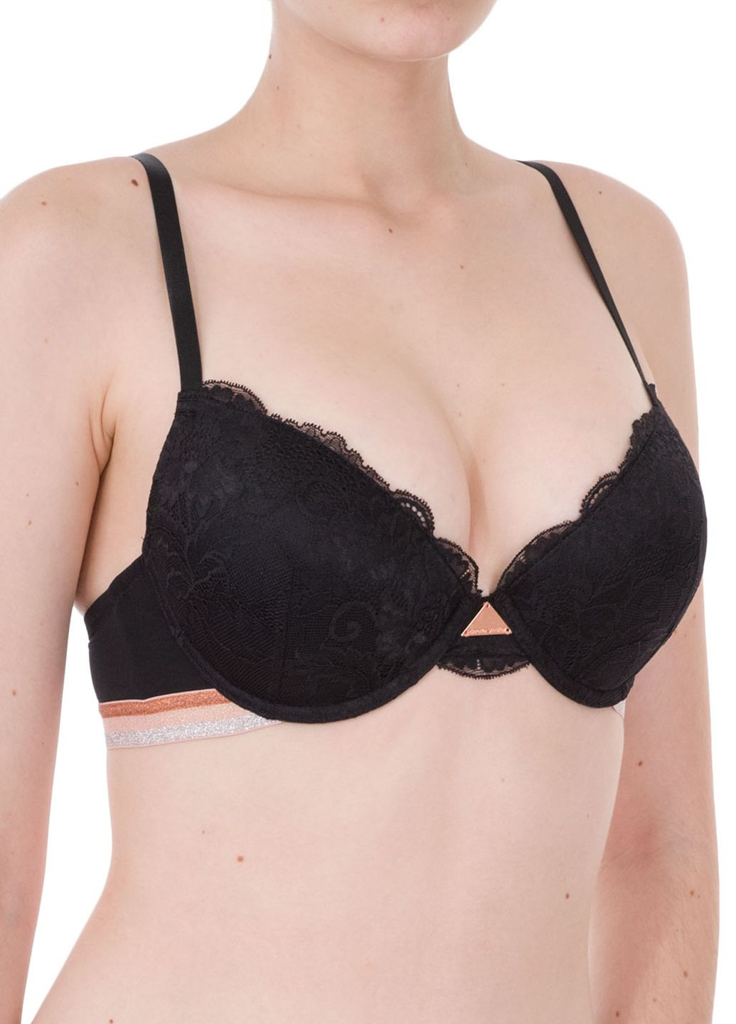 Чёрный бюстгальтер ARMANI EA7