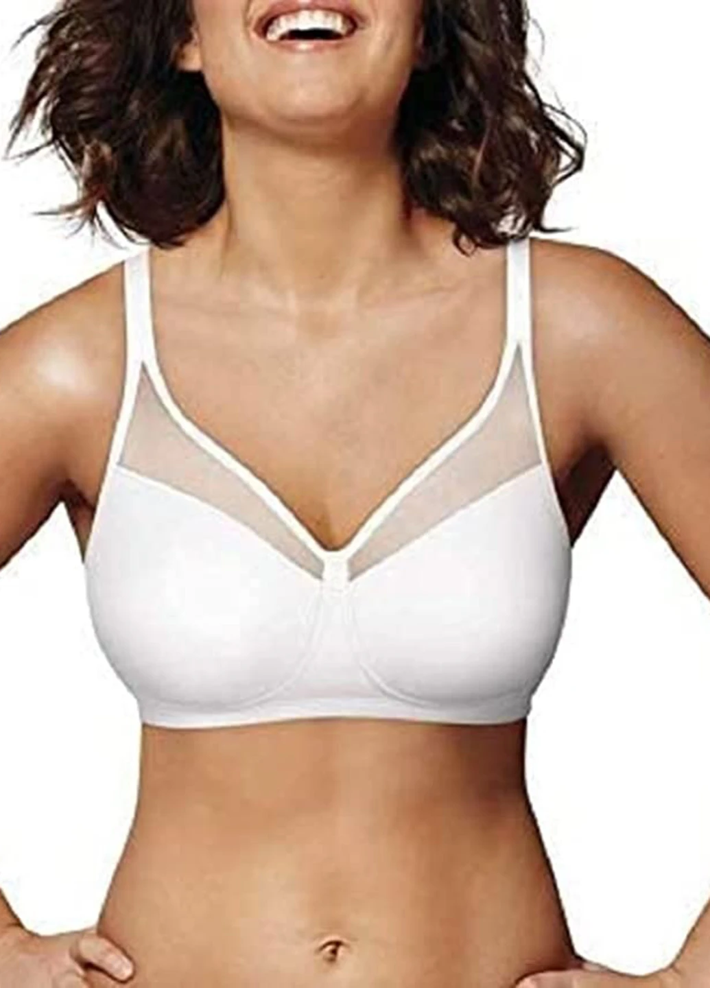 Белый минимайзер бюстгальтер Playtex без косточек нейлон
