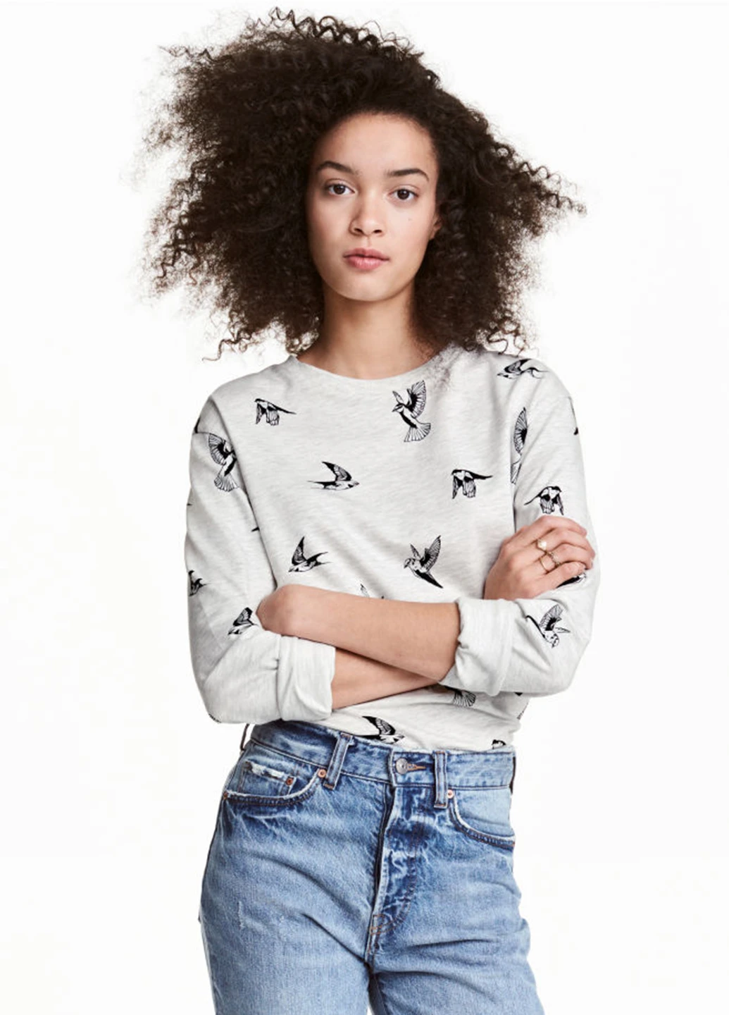 Серый свитшот Divided by H&M меланж (176331083)