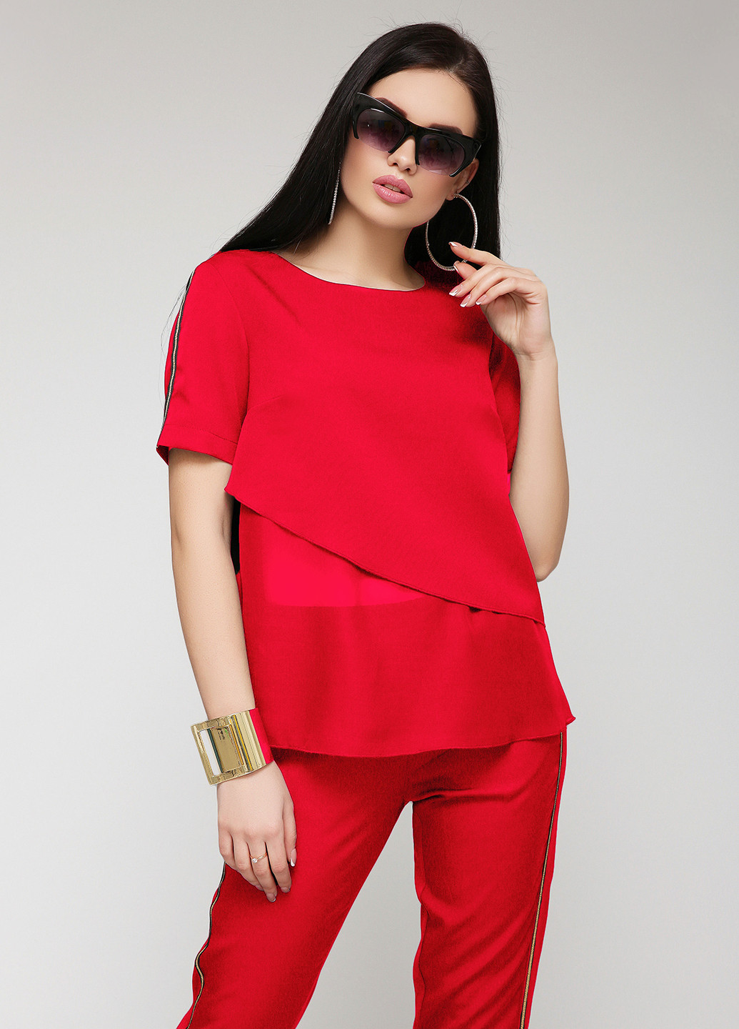 Красная летняя блуза TessDress