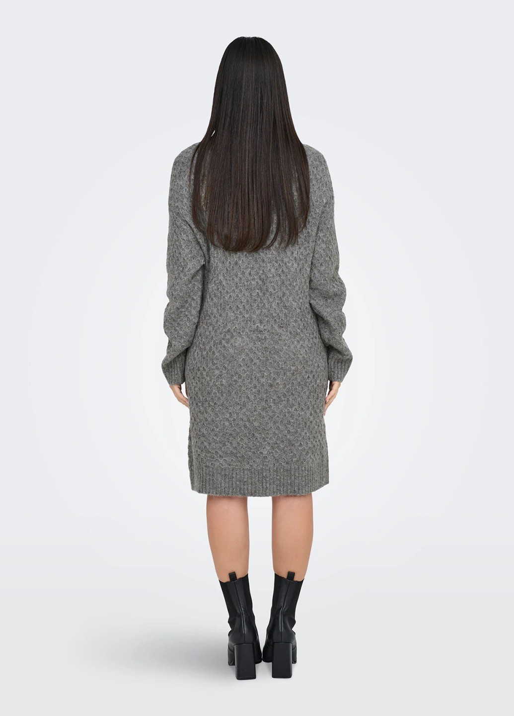 Сіра кежуал сукня сукня светр Only меланжева