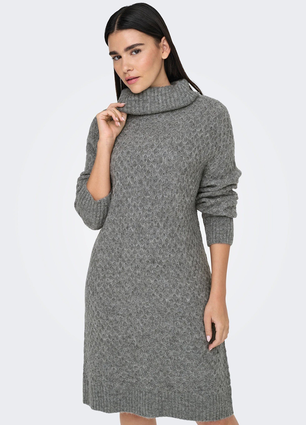 Сіра кежуал сукня сукня светр Only меланжева