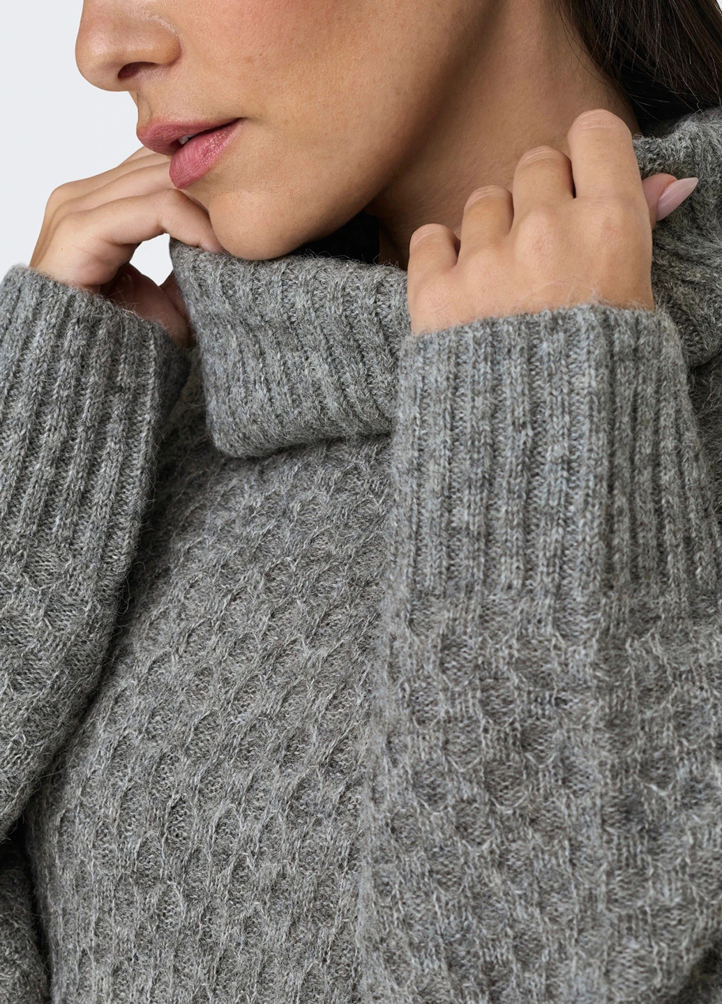 Сіра кежуал сукня сукня светр Only меланжева