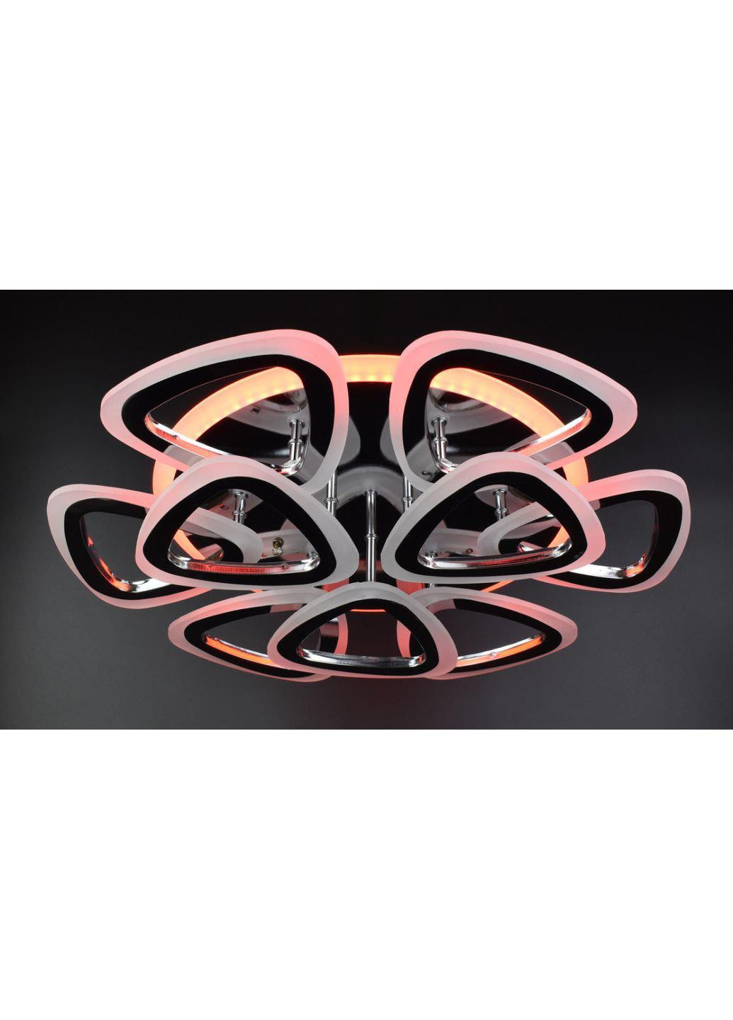 Люстра стельова LED з пультом A2502/6+3S-RGB-ch Хром 11х57х57 см. Sunnysky (253122189)