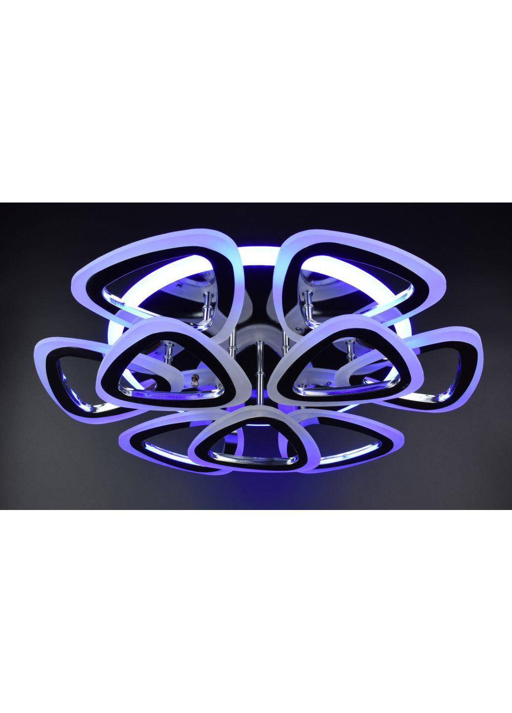 Люстра стельова LED з пультом A2502/6+3S-RGB-ch Хром 11х57х57 см. Sunnysky (253122189)