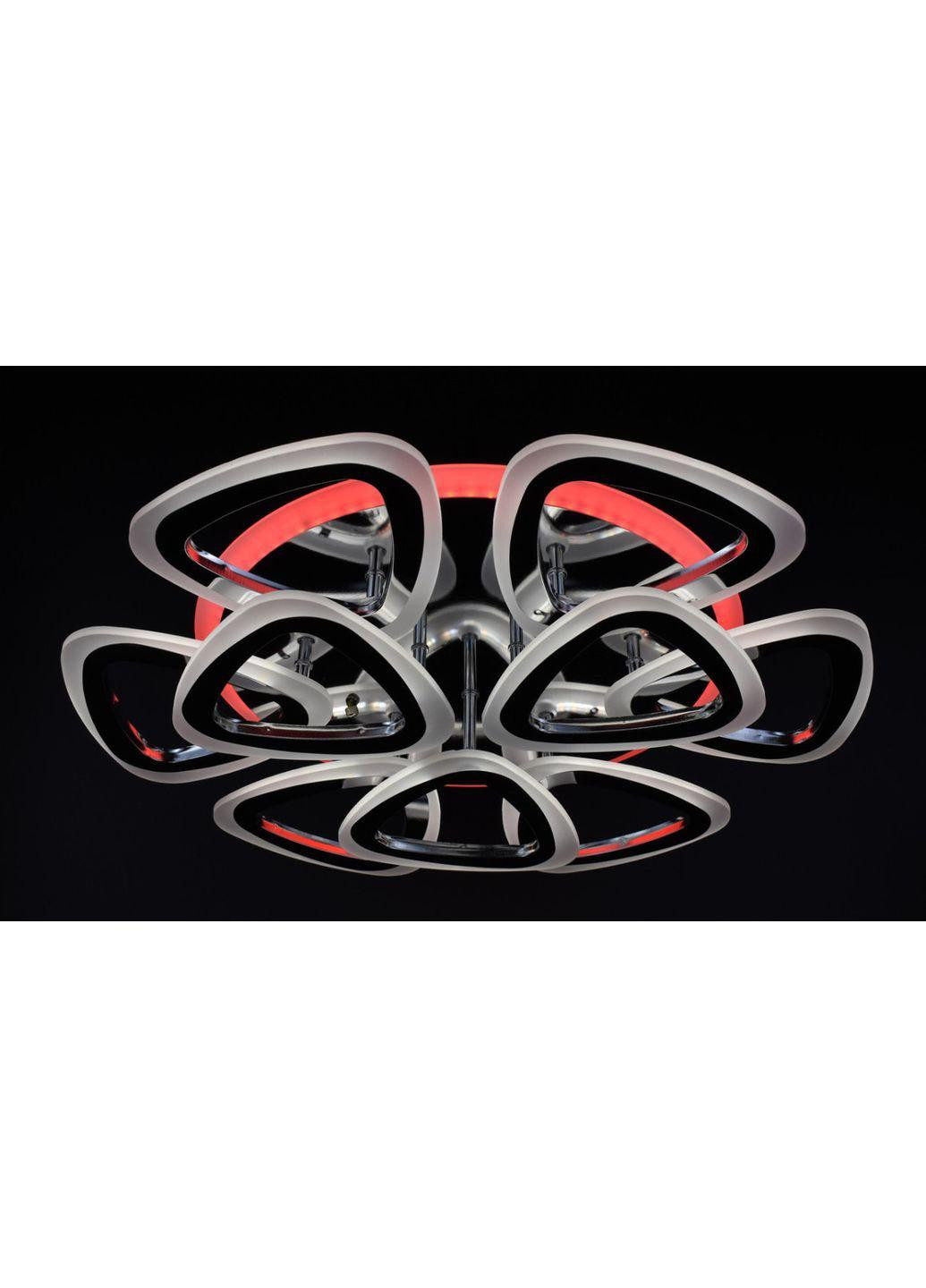 Люстра стельова LED з пультом A2502/6+3S-RGB-ch Хром 11х57х57 см. Sunnysky (253122189)