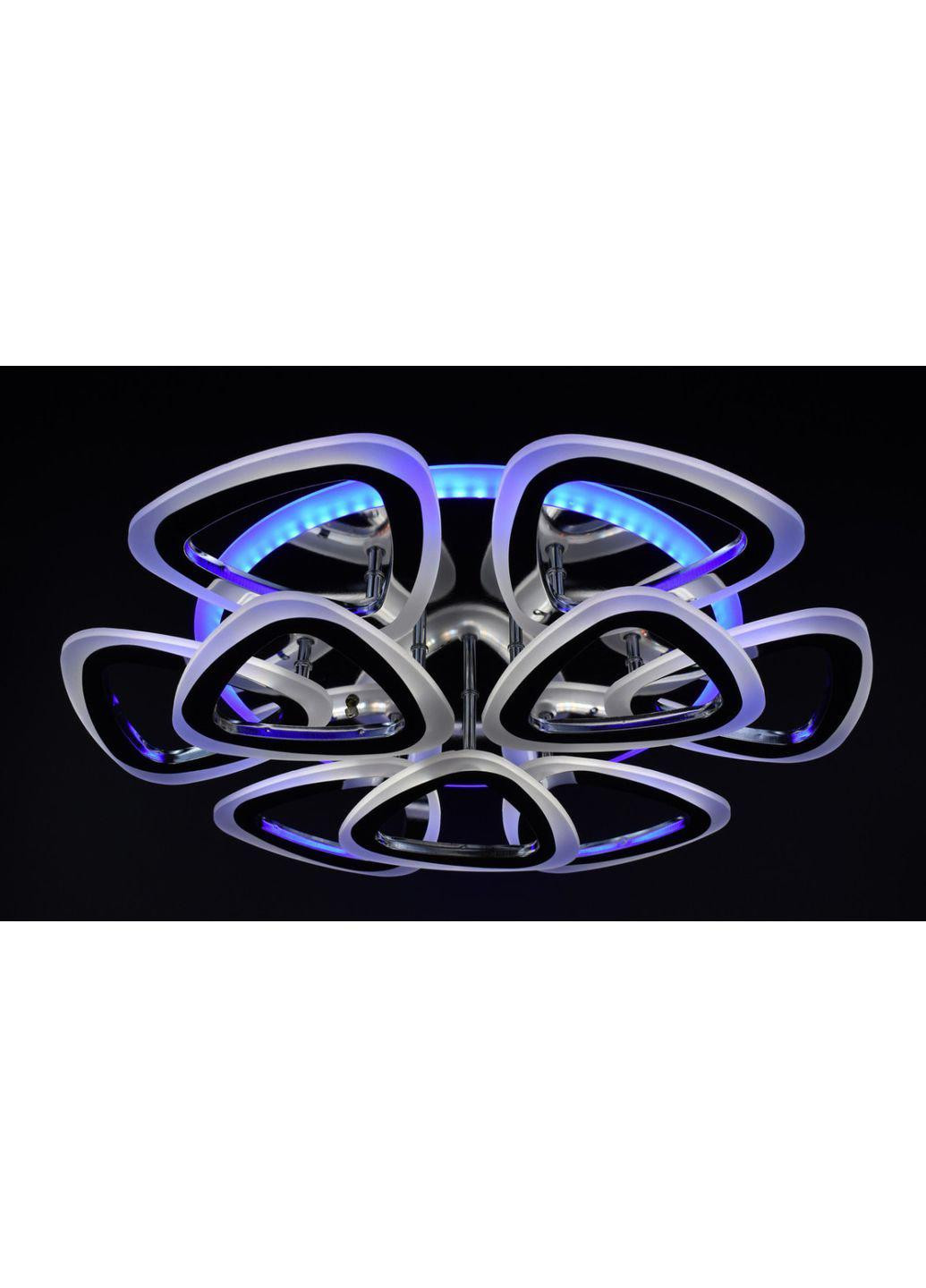 Люстра стельова LED з пультом A2502/6+3S-RGB-ch Хром 11х57х57 см. Sunnysky (253122189)