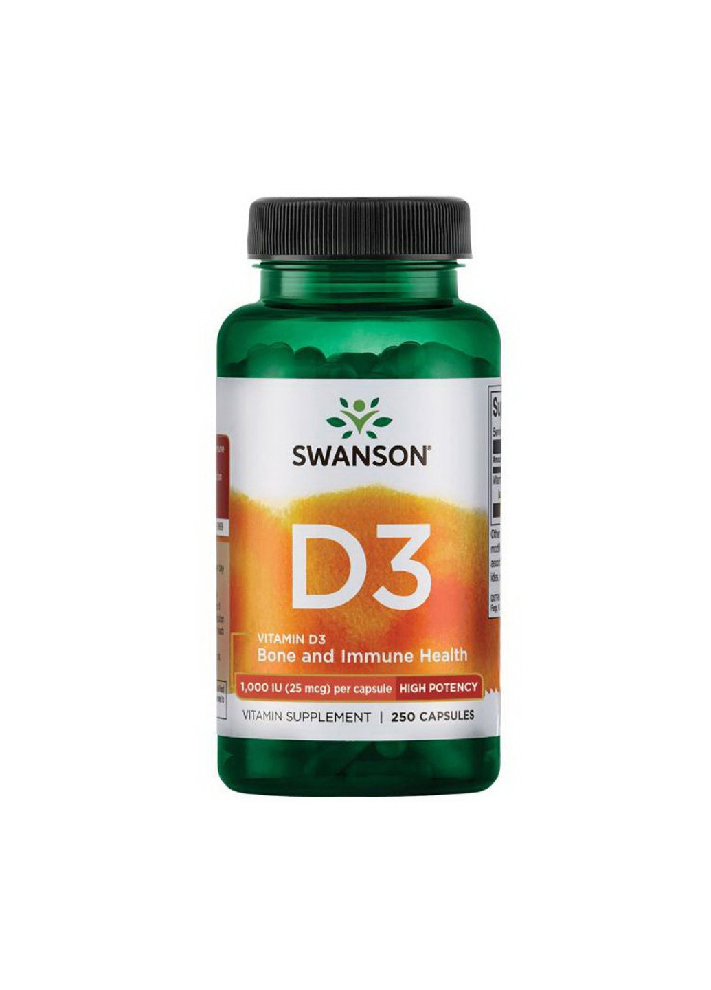 Вітамін Д Vitamin D 400 IU 250 капсул Swanson (255410115)