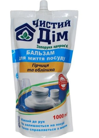 Средство для мытья посуды Горчица и облепиха 1 л Чистый Дом (248072140)