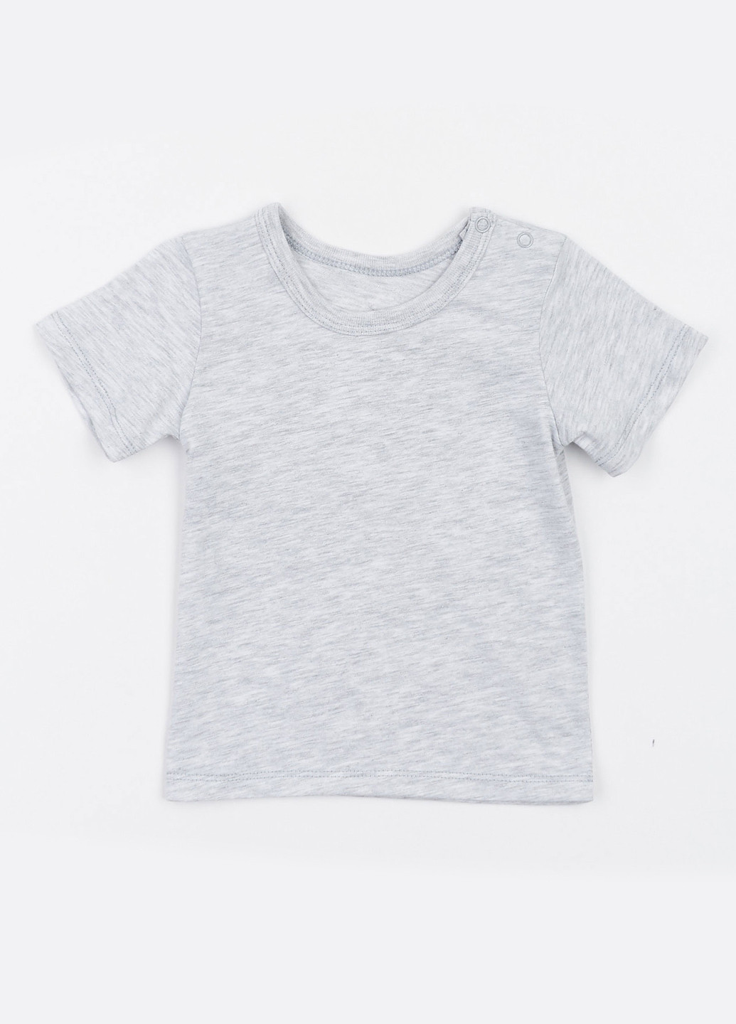 Серый летний комплект (футболка, полукомбинезон) Ляля