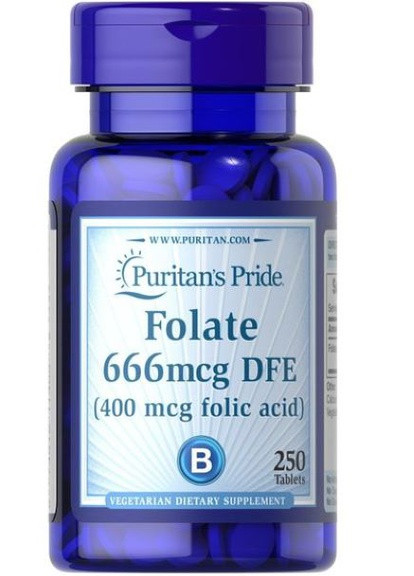 Фолієва кислота Puritan's Pride Folic Acid 400 mcg 250 tabl Puritans Pride (255170473)