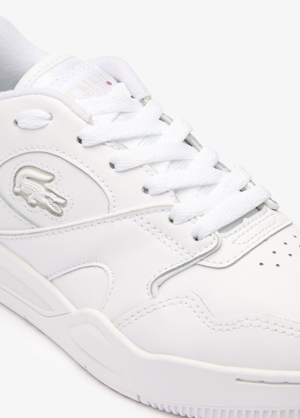 Белые демисезонные кроссовки Lacoste LINESHOT