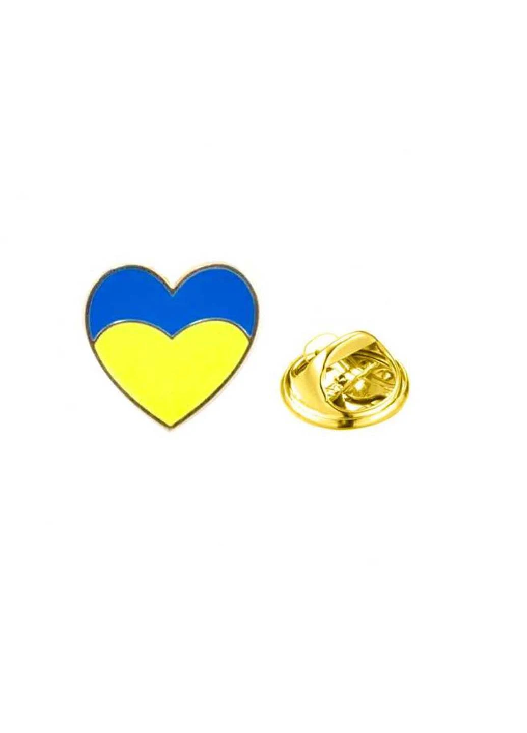 Брошка-значок Україна в серці Національний прапор Broshe BRGV112747 (253617412)