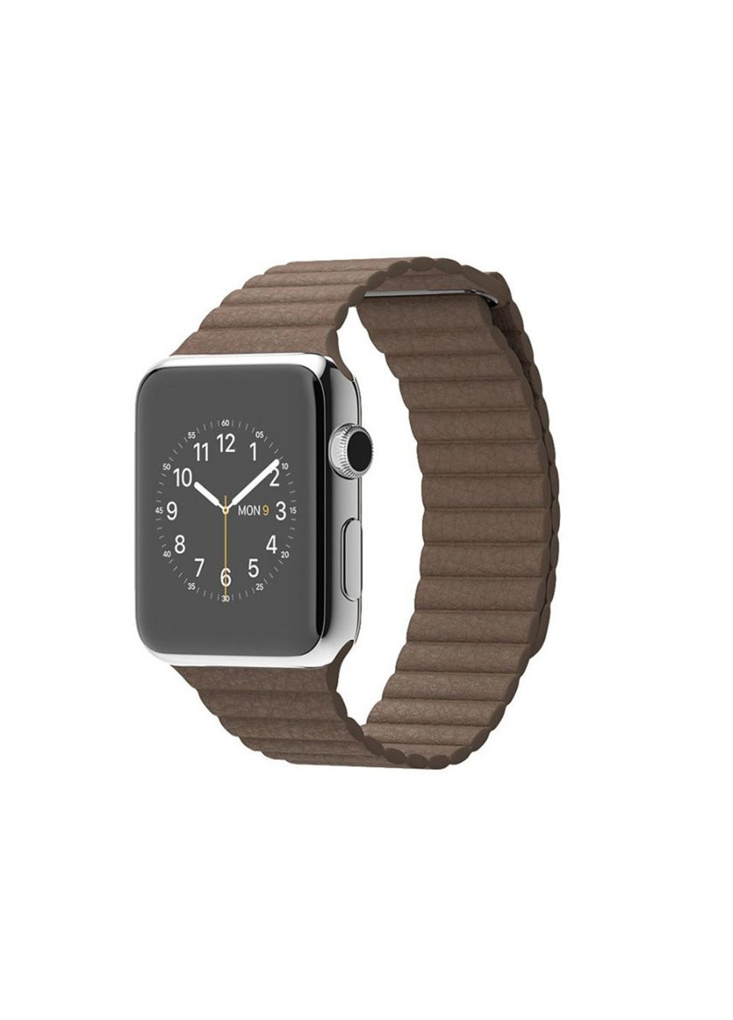 Ремінець Leather loopдля Apple Watch 42 / 44mm шкіряний коричневий магнітний Series 5 4 3 2 1 Beige ARM (222374695)
